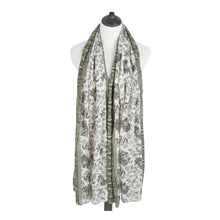 Load image into Gallery viewer, Elegant Soft Floral Vine Leaves Print Fashion Scarf Wrap - Different Colors