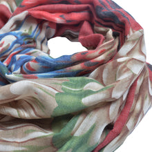 Load image into Gallery viewer, Elegant Multi Color Feather Print Frayed Edge Fashion Scarf Shawl Wrap