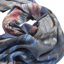 Load image into Gallery viewer, Elegant Multi Color Feather Print Frayed Edge Fashion Scarf Shawl Wrap