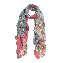 Load image into Gallery viewer, Elegant Multi Color Feather Print Frayed Edge Fashion Scarf Shawl Wrap