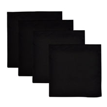 Load image into Gallery viewer, 4-Pack Premium Pure Cotton Solid Color Bandanas Square Scarf Headband Wrap 22"