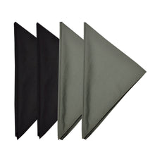 Load image into Gallery viewer, 4-Pack Premium Pure Cotton Solid Color Bandanas Square Scarf Headband Wrap 22"