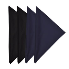 Load image into Gallery viewer, 4-Pack Premium Pure Cotton Solid Color Bandanas Square Scarf Headband Wrap 22"