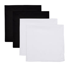 Load image into Gallery viewer, 4-Pack Premium Pure Cotton Solid Color Bandanas Square Scarf Headband Wrap 22"
