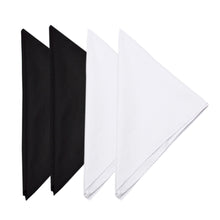 Load image into Gallery viewer, 4-Pack Premium Pure Cotton Solid Color Bandanas Square Scarf Headband Wrap 22"