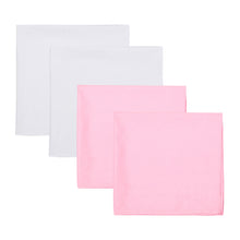 Load image into Gallery viewer, 4-Pack Premium Pure Cotton Solid Color Bandanas Square Scarf Headband Wrap 22"