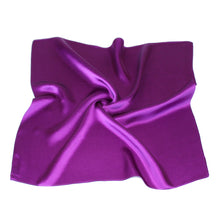 Load image into Gallery viewer, Premium 100% Pure Mulberry Silk Solid Color Square Scarf 21.5"