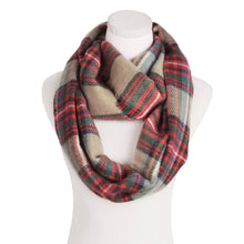 Load image into Gallery viewer, Premium Winter Soft Knit Plaid Checked Blanket Infinity Loop Circle Scarf Wrap