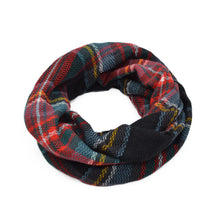 Load image into Gallery viewer, Premium Winter Soft Knit Plaid Checked Blanket Infinity Loop Circle Scarf Wrap