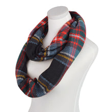 Load image into Gallery viewer, Premium Winter Soft Knit Plaid Checked Blanket Infinity Loop Circle Scarf Wrap