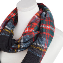 Load image into Gallery viewer, Premium Winter Soft Knit Plaid Checked Blanket Infinity Loop Circle Scarf Wrap