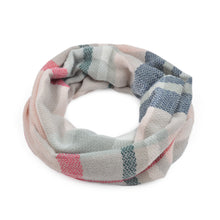 Load image into Gallery viewer, Premium Winter Soft Knit Plaid Checked Blanket Infinity Loop Circle Scarf Wrap