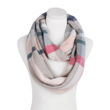 Load image into Gallery viewer, Premium Winter Soft Knit Plaid Checked Blanket Infinity Loop Circle Scarf Wrap