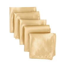 Load image into Gallery viewer, 5-Pack Set Men's Solid Color Pocket Square Handkerchief - Diff Colors