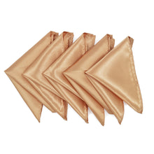 Load image into Gallery viewer, 5-Pack Set Men's Solid Color Pocket Square Handkerchief - Diff Colors