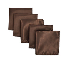 Load image into Gallery viewer, 5-Pack Set Men's Solid Color Pocket Square Handkerchief - Diff Colors