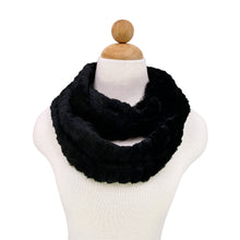Load image into Gallery viewer, Super Soft Premium Faux Fur Solid Stripe Warm Infinity Circle Scarf