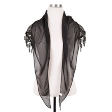 Load image into Gallery viewer, Elegant Solid Color Chiffon Lace Fashion Scarf Shawl Wrap