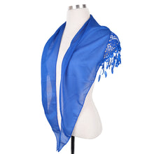 Load image into Gallery viewer, Elegant Solid Color Chiffon Lace Fashion Scarf Shawl Wrap