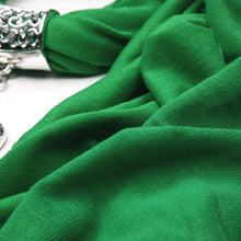 Load image into Gallery viewer, Elegant Charm Pendant Jewelry Necklace Scarf w- Fleur de lis Medallion