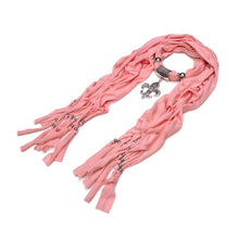 Load image into Gallery viewer, Elegant Charm Pendant Jewelry Necklace Scarf w- Fleur de lis Medallion