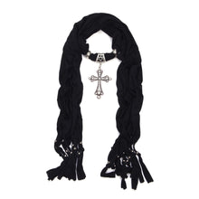 Load image into Gallery viewer, Elegant Cross Charm Pendant Jewelry Necklace Scarf