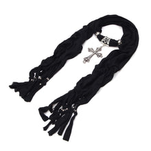 Load image into Gallery viewer, Elegant Cross Charm Pendant Jewelry Necklace Scarf