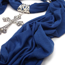 Load image into Gallery viewer, Elegant Cross Charm Pendant Jewelry Necklace Scarf