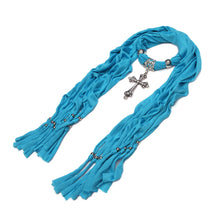 Load image into Gallery viewer, Elegant Cross Charm Pendant Jewelry Necklace Scarf