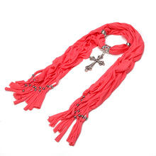 Load image into Gallery viewer, Elegant Cross Charm Pendant Jewelry Necklace Scarf