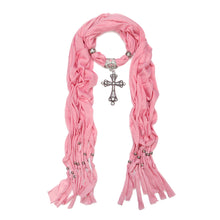Load image into Gallery viewer, Elegant Cross Charm Pendant Jewelry Necklace Scarf