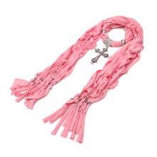 Load image into Gallery viewer, Elegant Cross Charm Pendant Jewelry Necklace Scarf