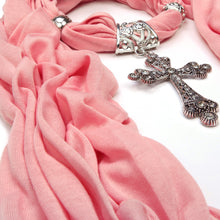 Load image into Gallery viewer, Elegant Cross Charm Pendant Jewelry Necklace Scarf