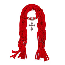 Load image into Gallery viewer, Elegant Cross Charm Pendant Jewelry Necklace Scarf