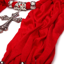Load image into Gallery viewer, Elegant Cross Charm Pendant Jewelry Necklace Scarf