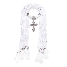 Load image into Gallery viewer, Elegant Cross Charm Pendant Jewelry Necklace Scarf