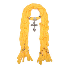 Load image into Gallery viewer, Elegant Cross Charm Pendant Jewelry Necklace Scarf