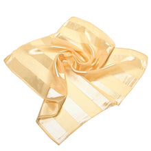Load image into Gallery viewer, Premium Silk Feel Striped Satin Square Scarf 21"