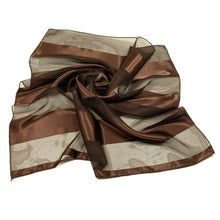 Load image into Gallery viewer, Premium Silk Feel Striped Satin Square Scarf 21"