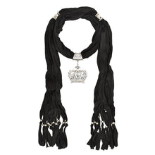 Load image into Gallery viewer, Elegant Princess Crown Charm Pendant Jewelry Necklace Scarf