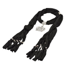 Load image into Gallery viewer, Elegant Princess Crown Charm Pendant Jewelry Necklace Scarf
