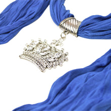 Load image into Gallery viewer, Elegant Princess Crown Charm Pendant Jewelry Necklace Scarf