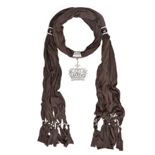 Load image into Gallery viewer, Elegant Princess Crown Charm Pendant Jewelry Necklace Scarf