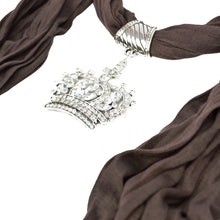 Load image into Gallery viewer, Elegant Princess Crown Charm Pendant Jewelry Necklace Scarf
