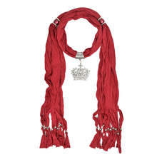 Load image into Gallery viewer, Elegant Princess Crown Charm Pendant Jewelry Necklace Scarf