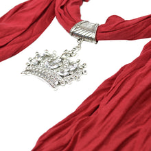 Load image into Gallery viewer, Elegant Princess Crown Charm Pendant Jewelry Necklace Scarf