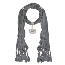 Load image into Gallery viewer, Elegant Princess Crown Charm Pendant Jewelry Necklace Scarf