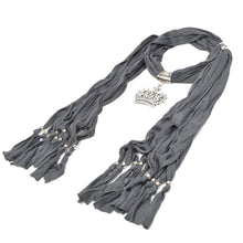 Load image into Gallery viewer, Elegant Princess Crown Charm Pendant Jewelry Necklace Scarf