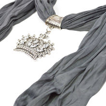 Load image into Gallery viewer, Elegant Princess Crown Charm Pendant Jewelry Necklace Scarf