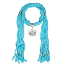 Load image into Gallery viewer, Elegant Princess Crown Charm Pendant Jewelry Necklace Scarf
